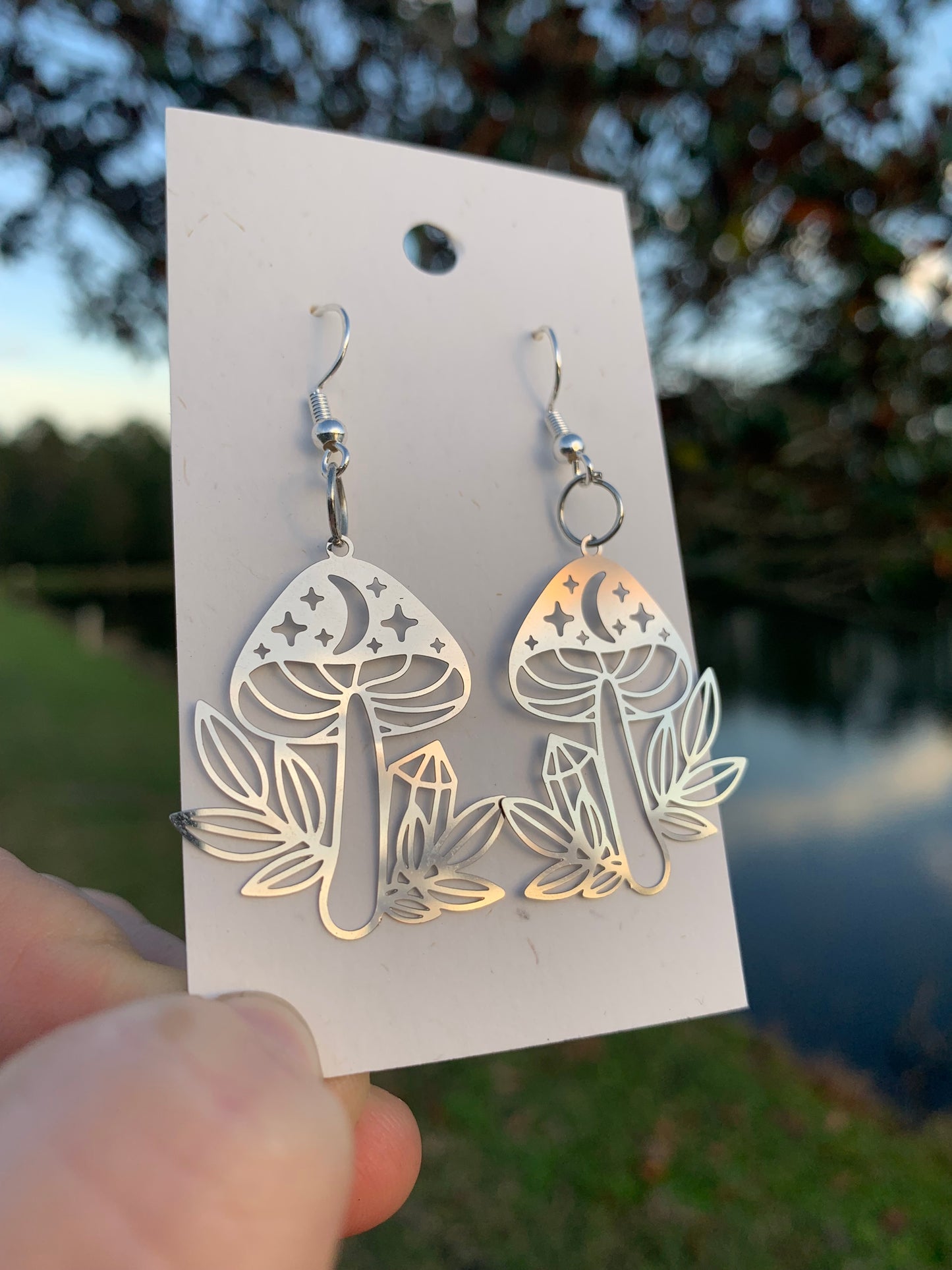 Mushroom & Crystal Vignette Earrings