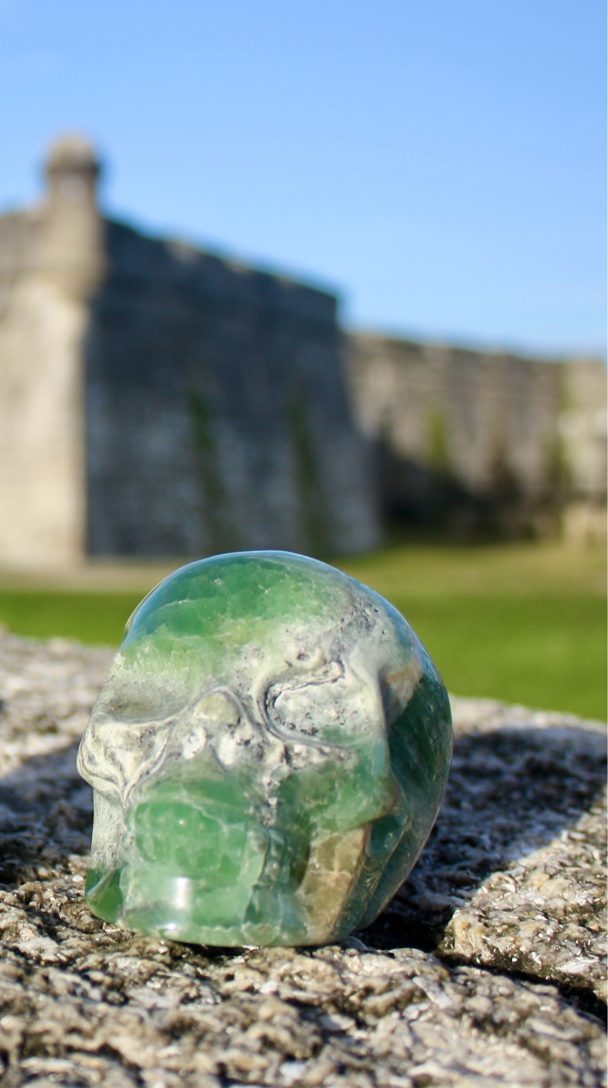 Kiwi Calcite Skulls