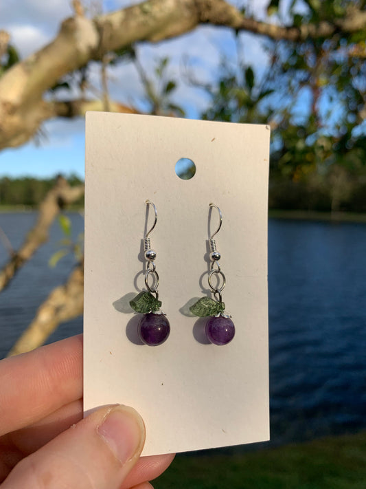 Amethyst Berry Earrings