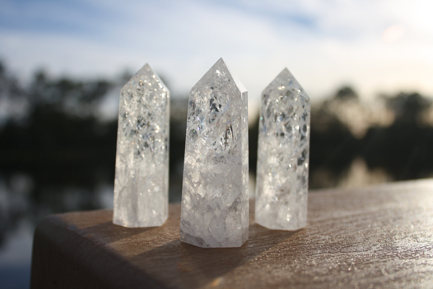 Crackle Quartz Towers