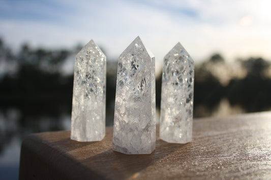 Crackle Quartz Towers